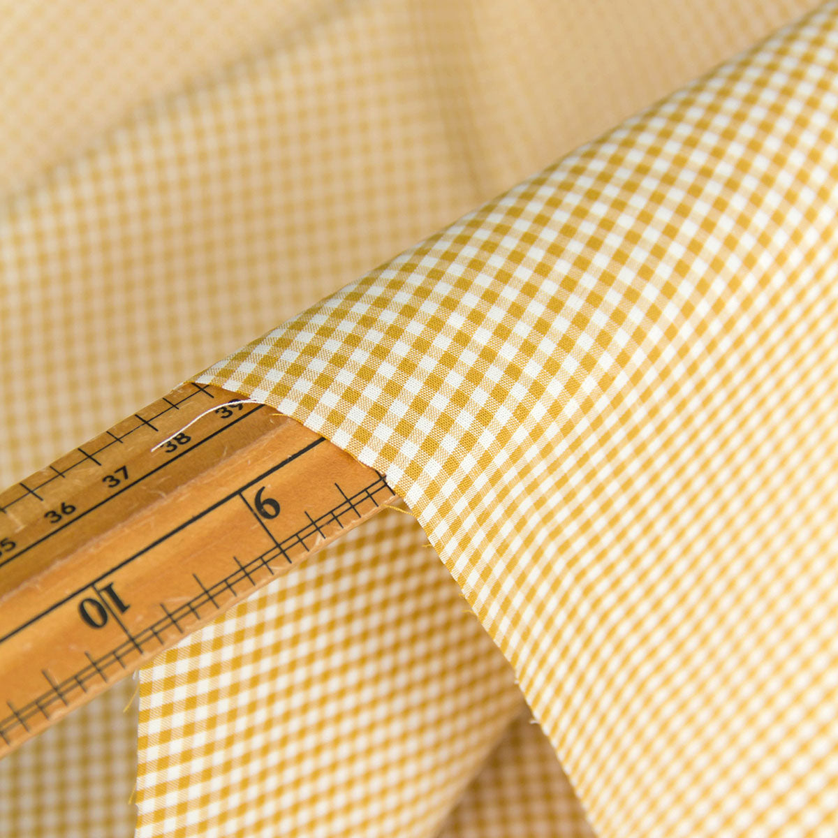 Cotton Fabric Classic Gingham Check Fabric Mustard by the Yard