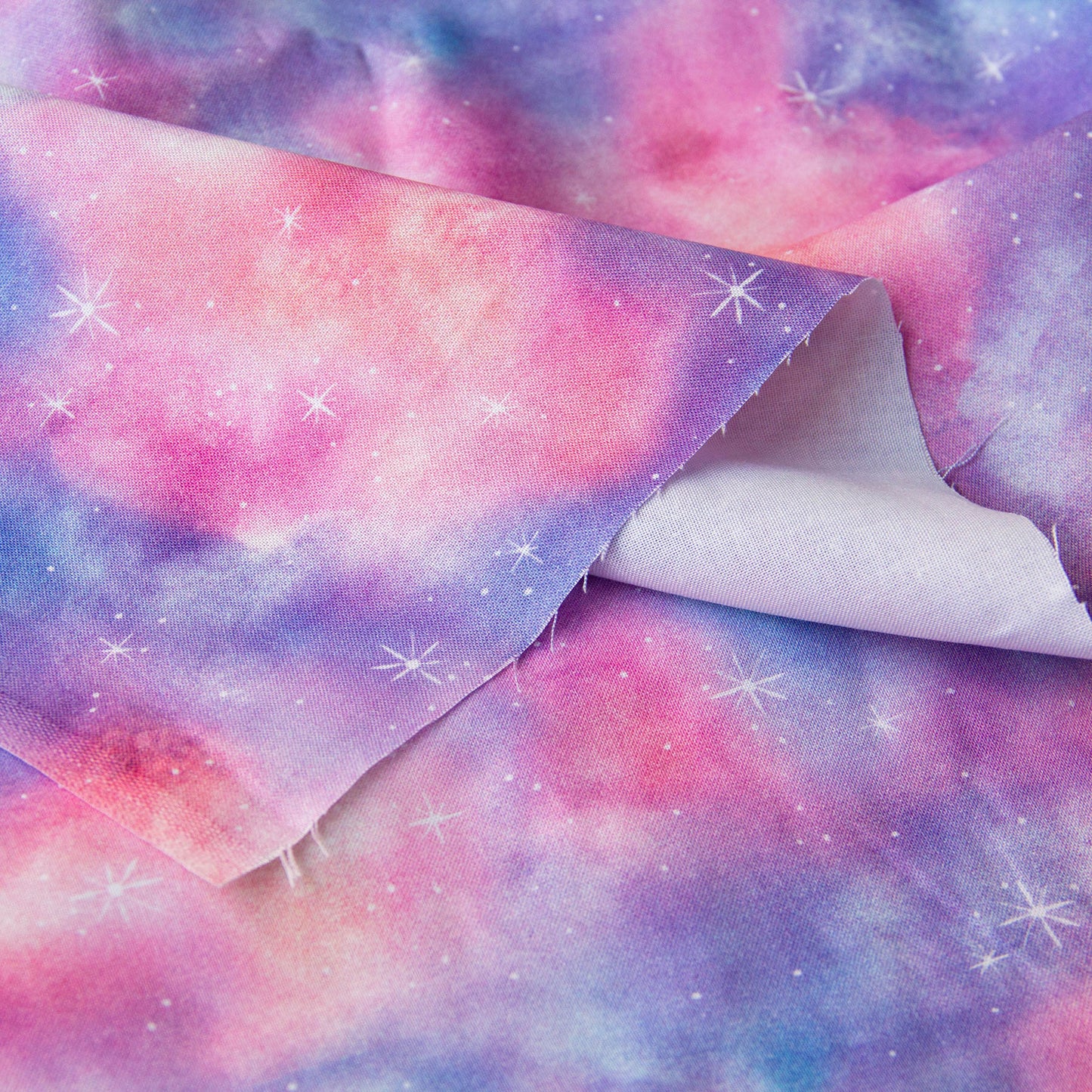 Pastel Galaxy Print Cotton Fabric by the Yard