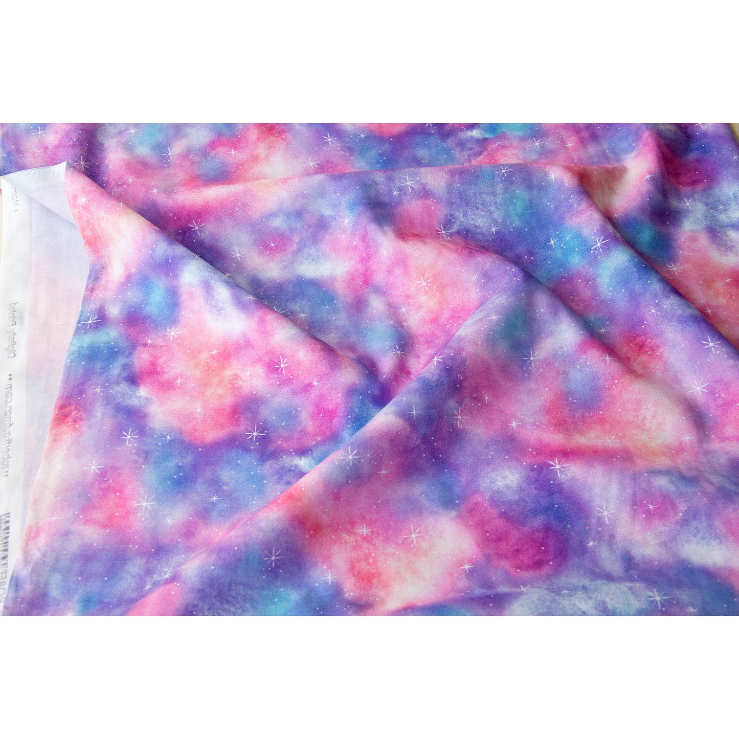 Pastel Galaxy Print Cotton Fabric by the Yard