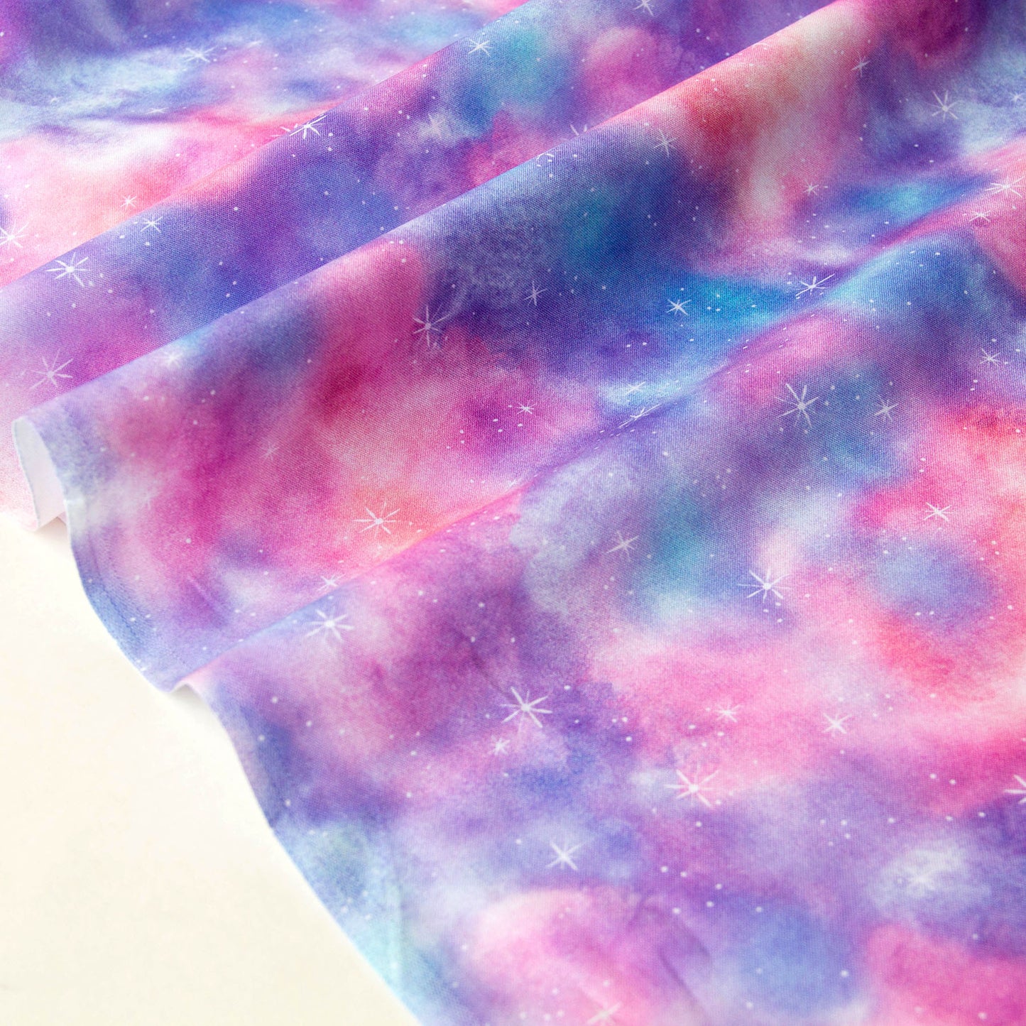 Pastel Galaxy Print Cotton Fabric by the Yard