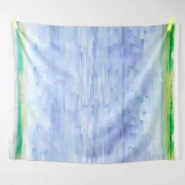 Nani Iro Cotton Silk Fabric touch a cord kotosen ni fureru Blue by the Yard