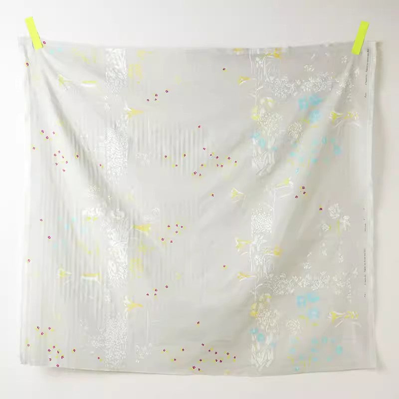 Nani Iro Double Gauze Cotton Fabric Peace Light Gray by the Yard