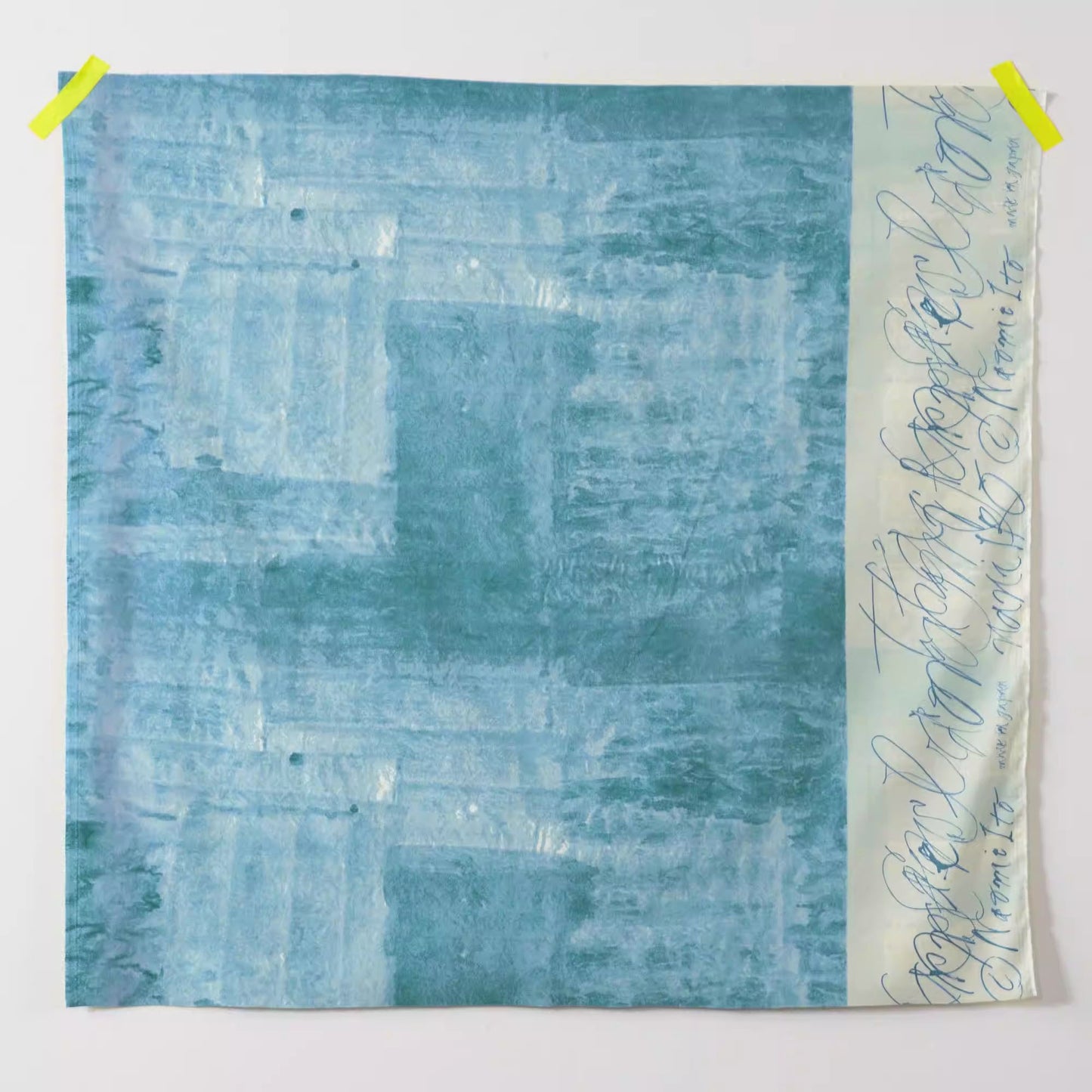 Nani IRO Brushed Cotton Flannel Ripple Blue by the Yard