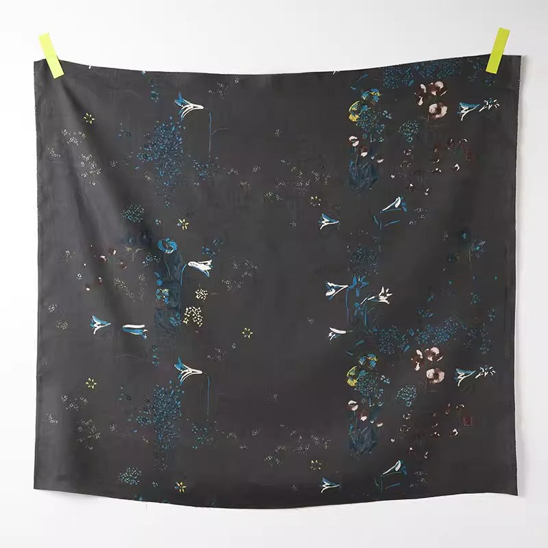 Nani IRO Japanese Linen Fabric Peace Carbon Black by the Yard